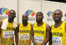 Ghana’s 4×100m team breaks National Record at World Athletics Championship in Oregon