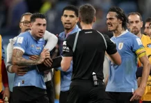 FIFA bans 4 Uruguay players over misconduct against referees in World Cup clash against Ghana