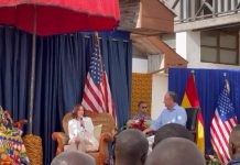 Vice President Harris grants Oguaamanhen’s request instantly after calling on him in Cape Coast