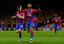 Jordan Ayew scores for Crystal Palace in return from suspension but Welbeck equalises