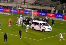 Baba Rahman rushed to hospital after pitch collapse during Greek Cup game