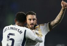 Joselu double takes Real Madrid top of La Liga