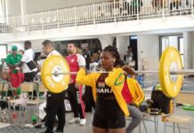 Weightlifter Winnifred Ntumi reveals wearing oversized boots to win Gold at 2023 African Games