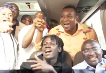 Bawumia spotted jamming to King Paluta’s ‘Aseda’ with the artiste in a bus