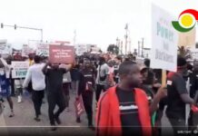 Videos: #DumsorMustStop protesters hit the streets of Accra