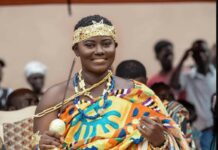 Afua Asantewaa enstooled as Nkosouhemaa of Breman Essiam in Central Region