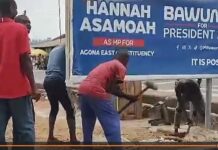 8 arrested in Agona Swedru for removing billboards of NPP candidate