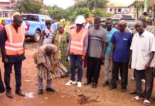Kwaku Kwarteng cuts sod for the construction of Nana Ponko road