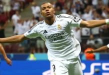 Mbappé scores on debut as Real Madrid win Uefa Super Cup