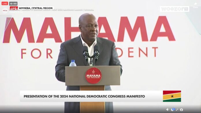 Full Text: Mahama's Speech At Manifesto Launch - OnuaOnline