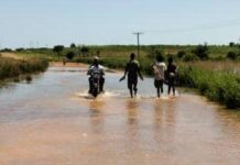 Saboba Floods: 1 dead, several communities cut off