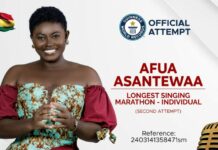 Afua Asantewaa sets date for second sing-a-thon attempt