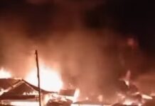 Video: Techiman Central Market on fire
