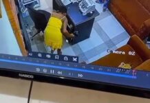 Two girls captured on CCTV allegedly stealing GHC41k at a gold shop at Twifo Praso