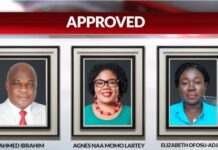 Parliament approves Ahmed Ibrahim, Ofosu Adjare, Momo Lartey