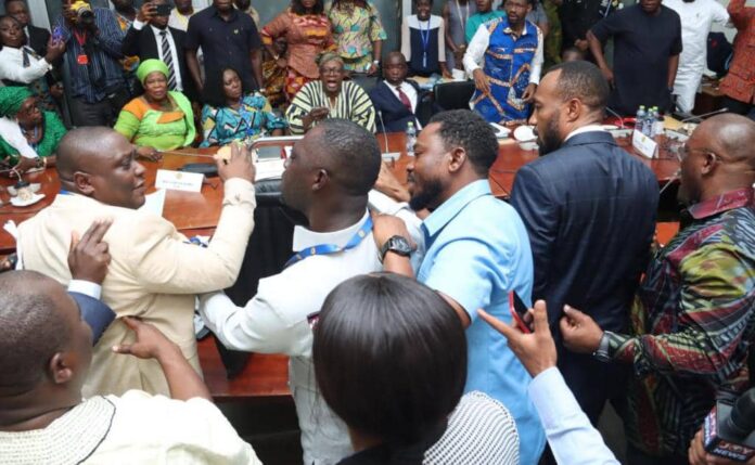 Chaos in Parliament
