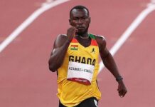 Azamati finishes 3rd in 100m final at Paavo Nurmi Games