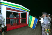 Photos: President-elect Nguema welcomes Mahama to Gabon