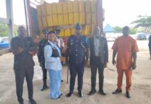 National Security impounds 3 articulated trucks smuggling over 2,300 gallons of cooking oil