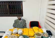 Amasaman: NACOC arrests man with 28 slaps of substance believed to be cannabis, other illicit drugs