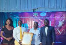 Chairman COKA honoured by law students at KNUST