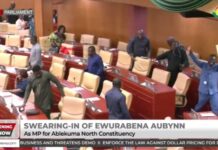 Minority walks out at swearing-in of Ewurabena Aubynn as Ablekuma North MP