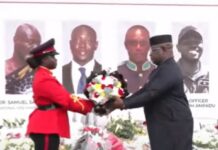 Sierra Leone’s President Maada Bio lays wreath in honour of helicopter crash victims