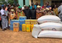 Sam George donates towards Homowo celebration in Ningo and Prampram traditional areas