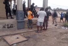 Kukurantumi: Angry youth set portions of police station on fire over death of resident in custody