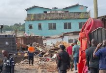 WR: Authorities destroy unauthorised structures at Amanful near Takoradi