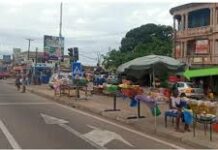 Temporary traffic measures on Obuasi road due to pedestrian footbridge launch