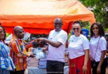 Kofi Yeboah donates books to Miaso Krobo D/A Basic School