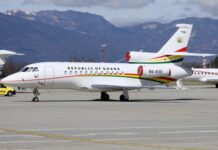 Ghana’s presidential jet returns after undergoing 8-month repairs, maintenance in France