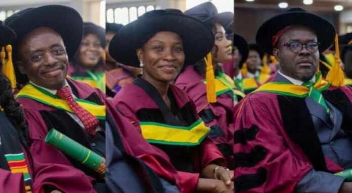 The first three PhD graduates in Law @KNUST