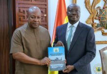 Acting Defence Minister presents August 6 helicopter crash report to Mahama