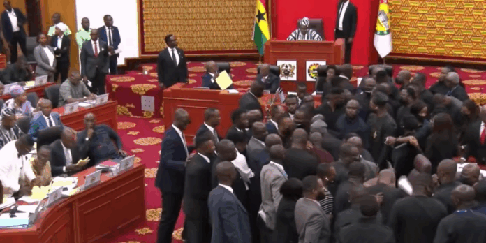 Chaos in Parliament