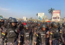 Security forces conduct dawn route march in Accra to test operational preparedness