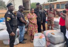Oti Region: Police retrieve GH¢1.4m worth of suspected cannabis concealed in mineral water cartons