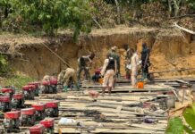 NAIMOS, Blue Water Guards destroy Galamsey activities on River Pra