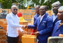 NYA CEO distributes equipment to NAP beneficiaries