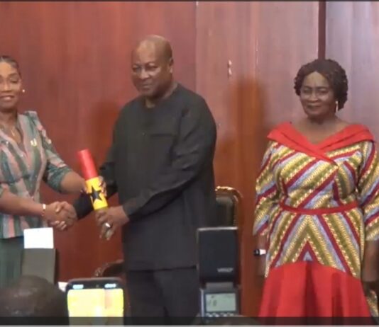Mahama swears in 5 new envoys; charges them to pursue reset agenda