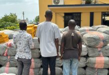 Western Region: Police arrest 3 persons with truck carrying cannabis, reject GHC69k bribe by suspects