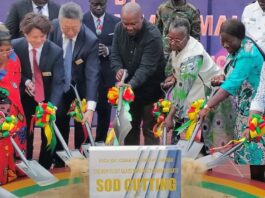 President Mahama cuts the sod for $250 Million Glass Manufacturing Factory in Shama