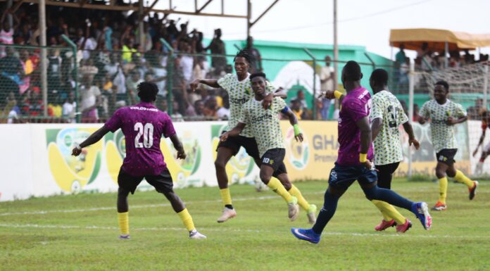 Goldstars cut Medeama’s lead to 1pt after breaking Hearts in Bibiani