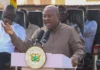 Mahama cuts sod for 24-hour economy market at Dormaa Ahenkro