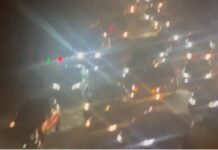 Photos: Motorists heading towards Tema, Haatso, Adenta caught in traffic due to expansion works on Accra-Tema Motorway