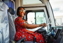 Deputy Transport Minister Affo-Toffey inspects 100 new buses for Metro Mass