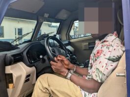 Police in Kumasi arrest man for driving off an armoured vehicle at Nkawie Market