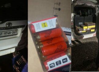 Police impound vehicle with arms and ammunition at Apam, driver arrested