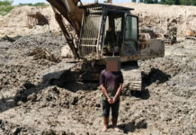 NAIMOS arrests Chinese ‘galamseyer’ on River Offin, burns several changfan machines